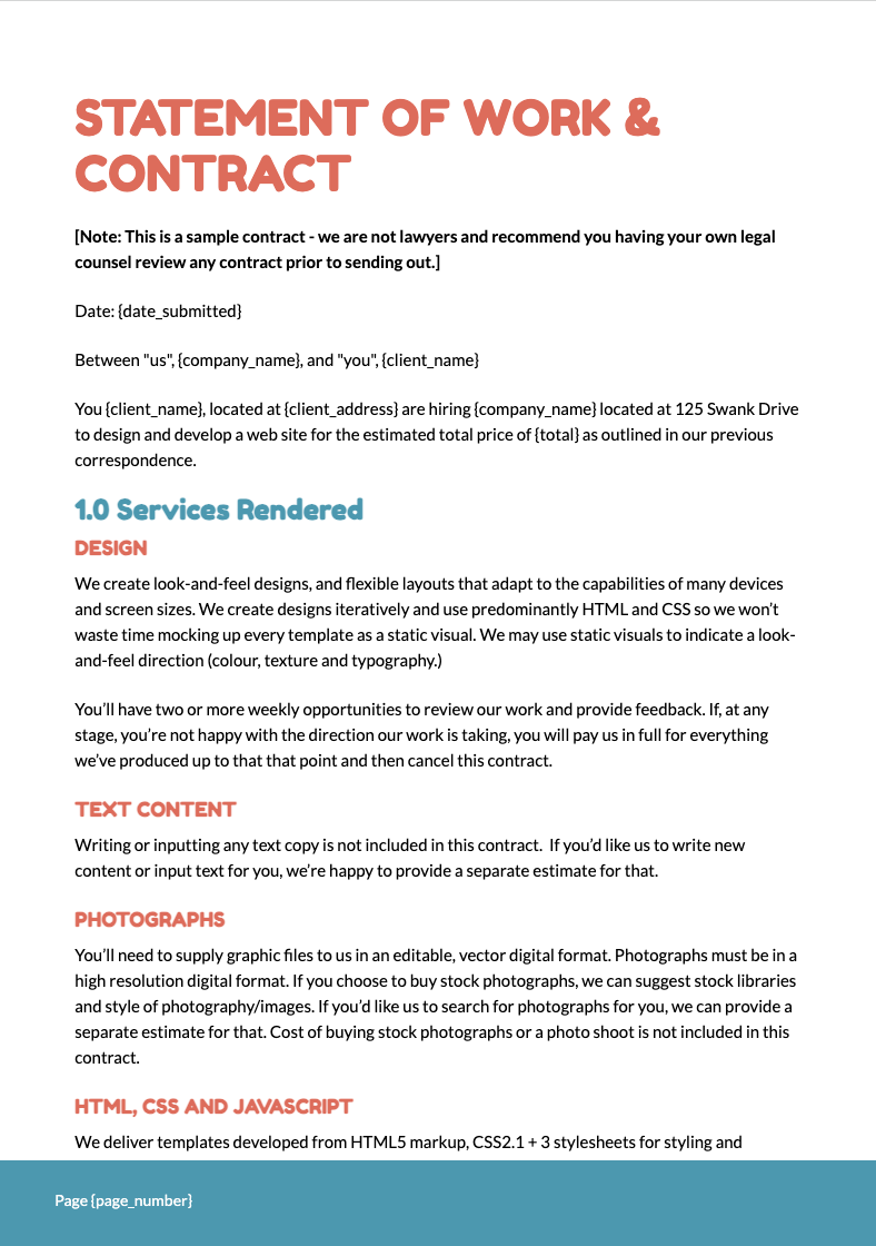 Web Design Proposal Template